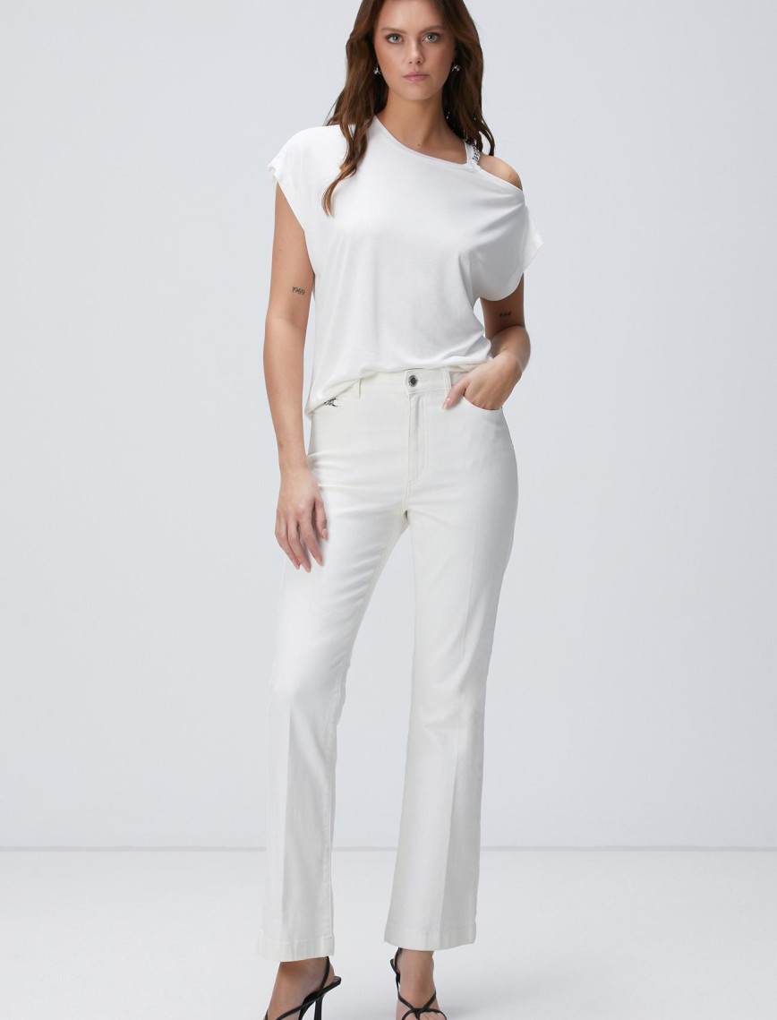 Network Kadın Kırık Beyaz T-shirt Network Kadın Kırık Beyaz T-shirt