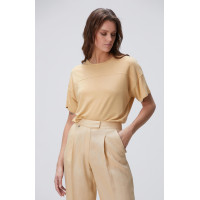 Network Kadın Limited Hardal Kaşmir Karışımlı T-shirt Network Kadın Limited Hardal Kaşmir Karışımlı T-shirt