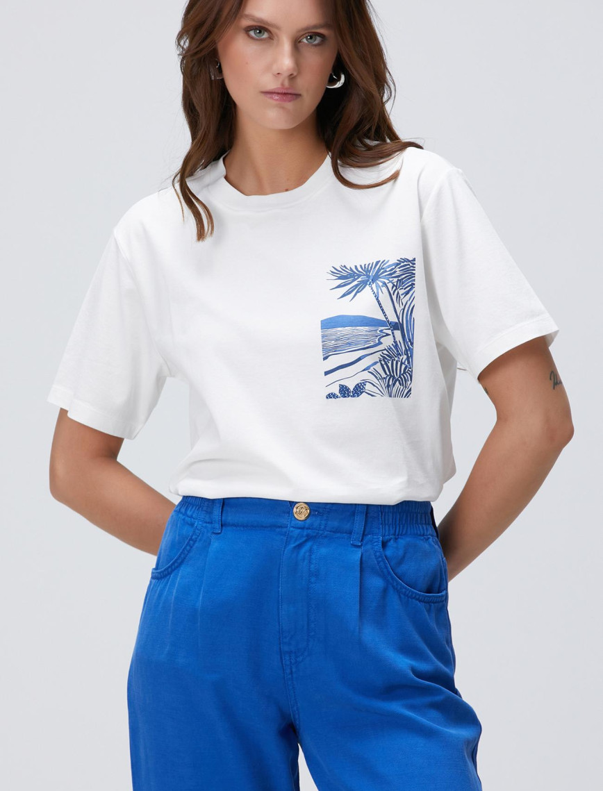 Network Kadın Kırık Beyaz T-shirt Network Kadın Kırık Beyaz T-shirt