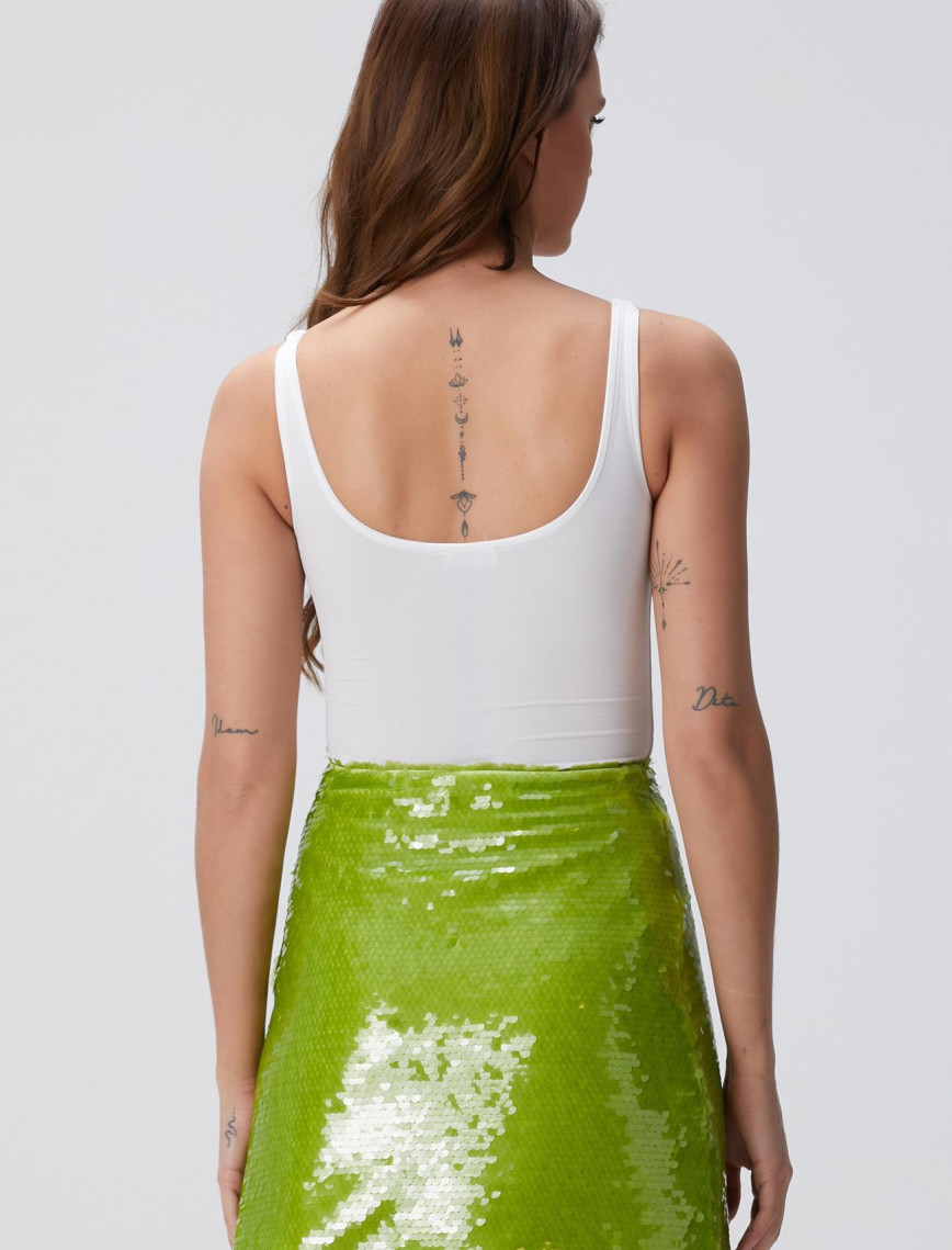 Network Kadın Beyaz Bodysuit T-shirt Network Kadın Beyaz Bodysuit T-shirt