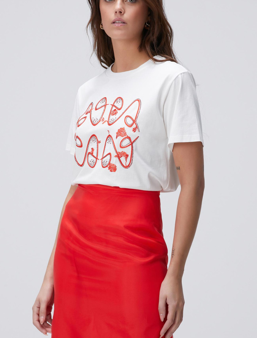 Network Kadın Kırık Beyaz T-shirt Network Kadın Kırık Beyaz T-shirt