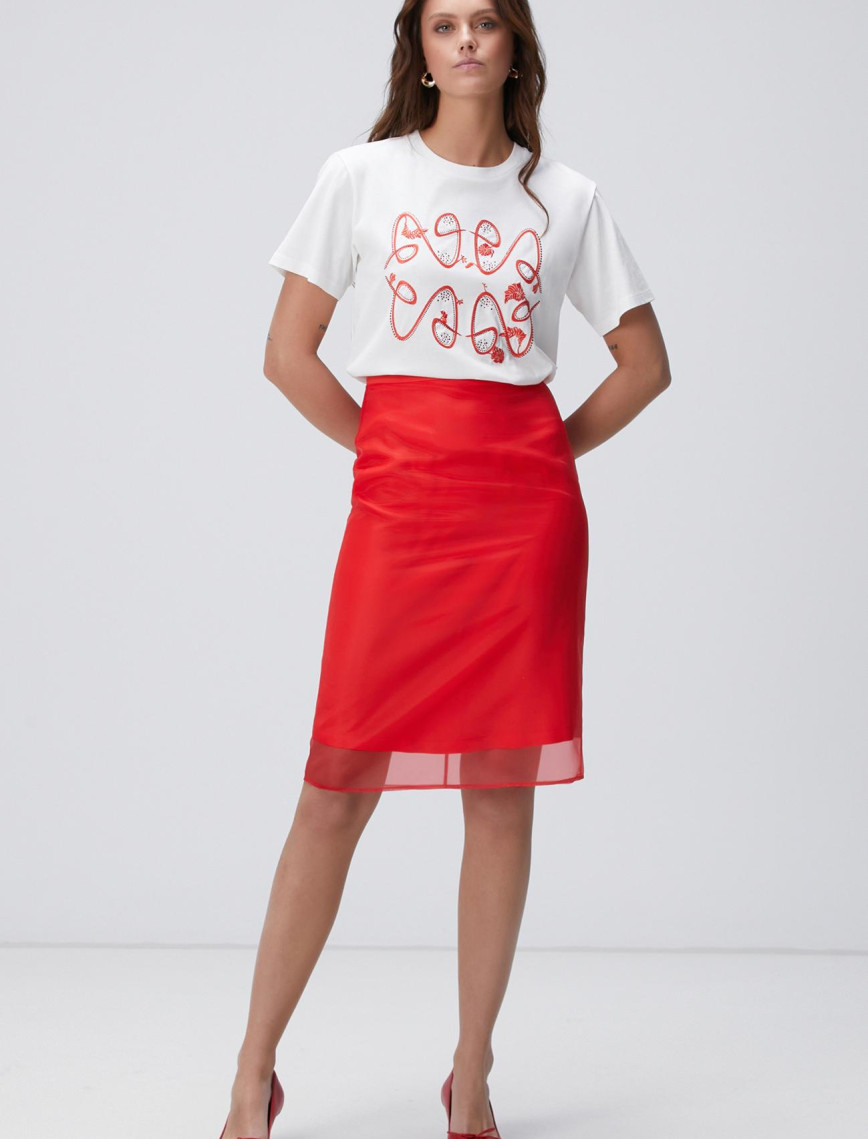 Network Kadın Kırık Beyaz T-shirt Network Kadın Kırık Beyaz T-shirt