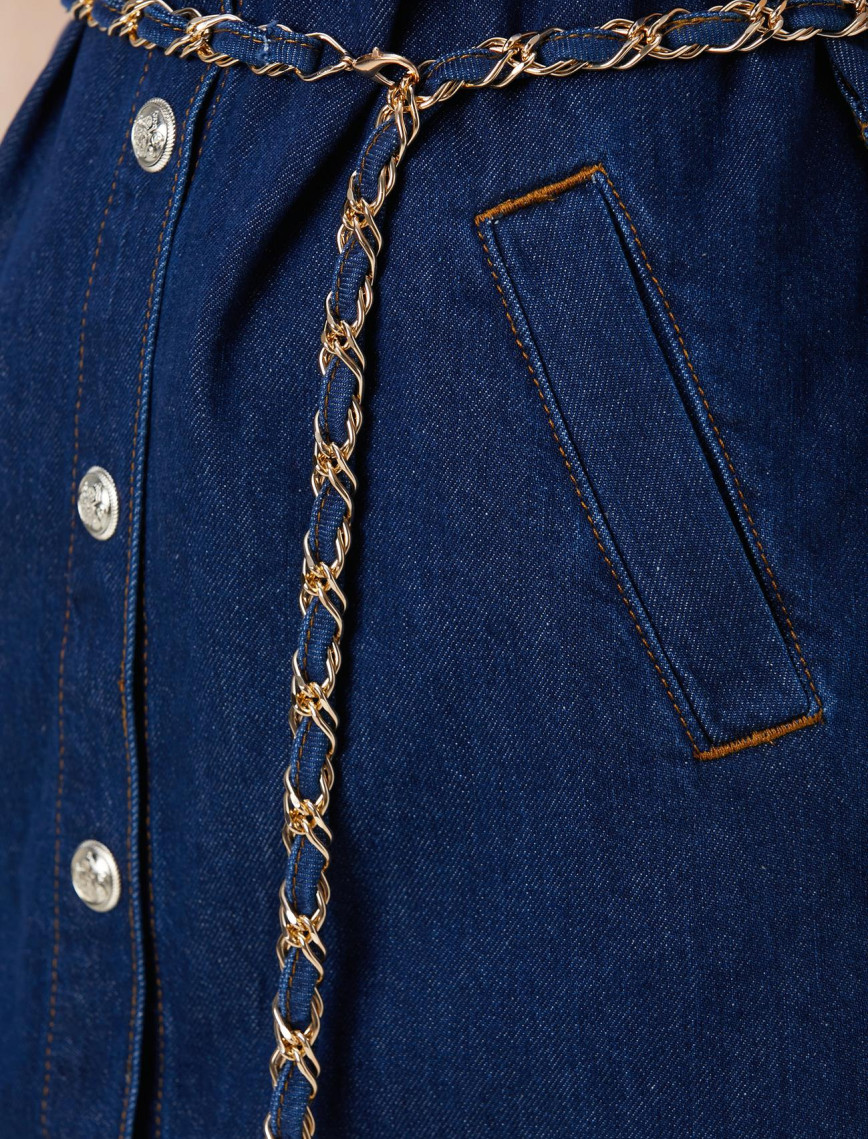 Network Kadın Indigo Mini Denim Elbise Network Kadın Indigo Mini Denim Elbise