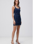 Network Kadın İndigo Mini Denim Elbise Network Kadın İndigo Mini Denim Elbise