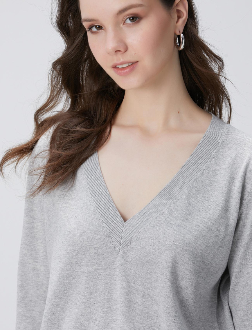 Network Kadın Gri Melanj Kazak Network Kadın Gri Melanj Kazak