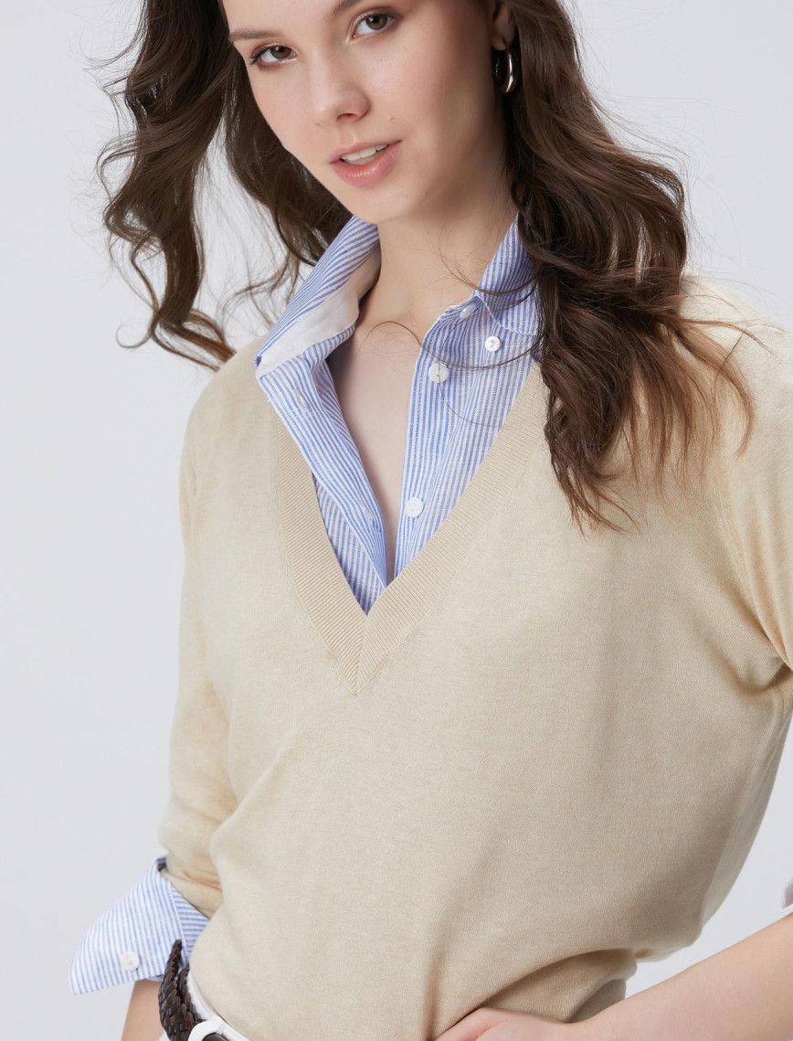 Network Kadın Gri Melanj Kazak Network Kadın Gri Melanj Kazak