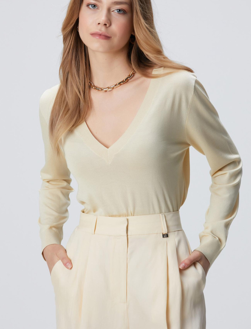 Network Kadın Vanilya Limited İpek Kazak Network Kadın Vanilya Limited İpek Kazak