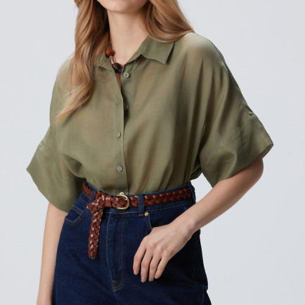 Network Kadın Haki Rami Gömlek Network Kadın Haki Rami Gömlek