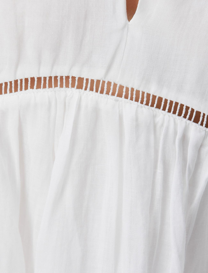 Network Kadın Beyaz Mini Elbise