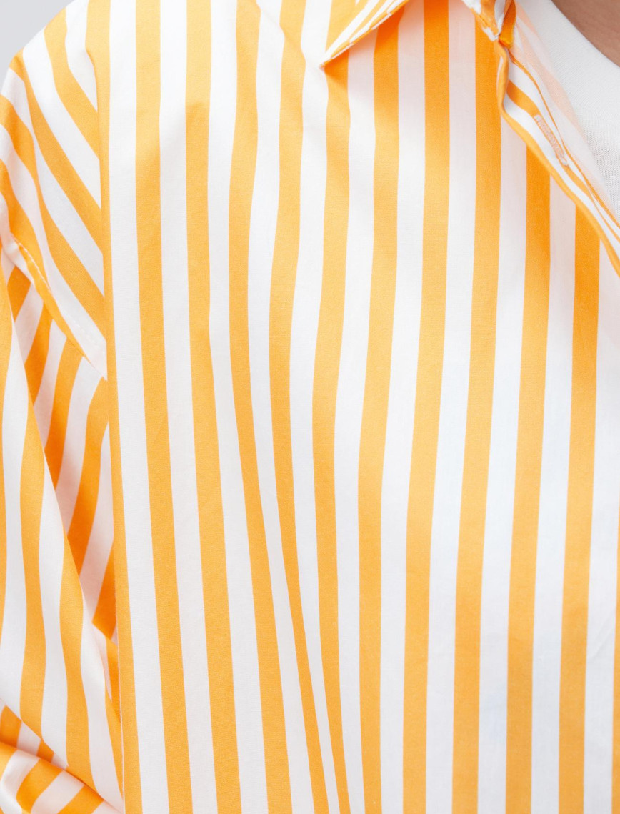Network Kadın Turuncu Çizgili Gömlek