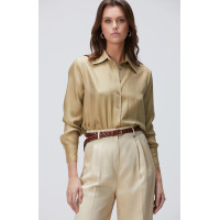 Network Kadın Limited Açık Haki İpek Gömlek Network Kadın Limited Açık Haki İpek Gömlek