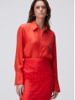 Network Kadın Limited Kırmızı İpek Twill Gömlek