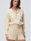 Network Kadın Açık Bej Cupro Gömlek Network Kadın Açık Bej Cupro Gömlek