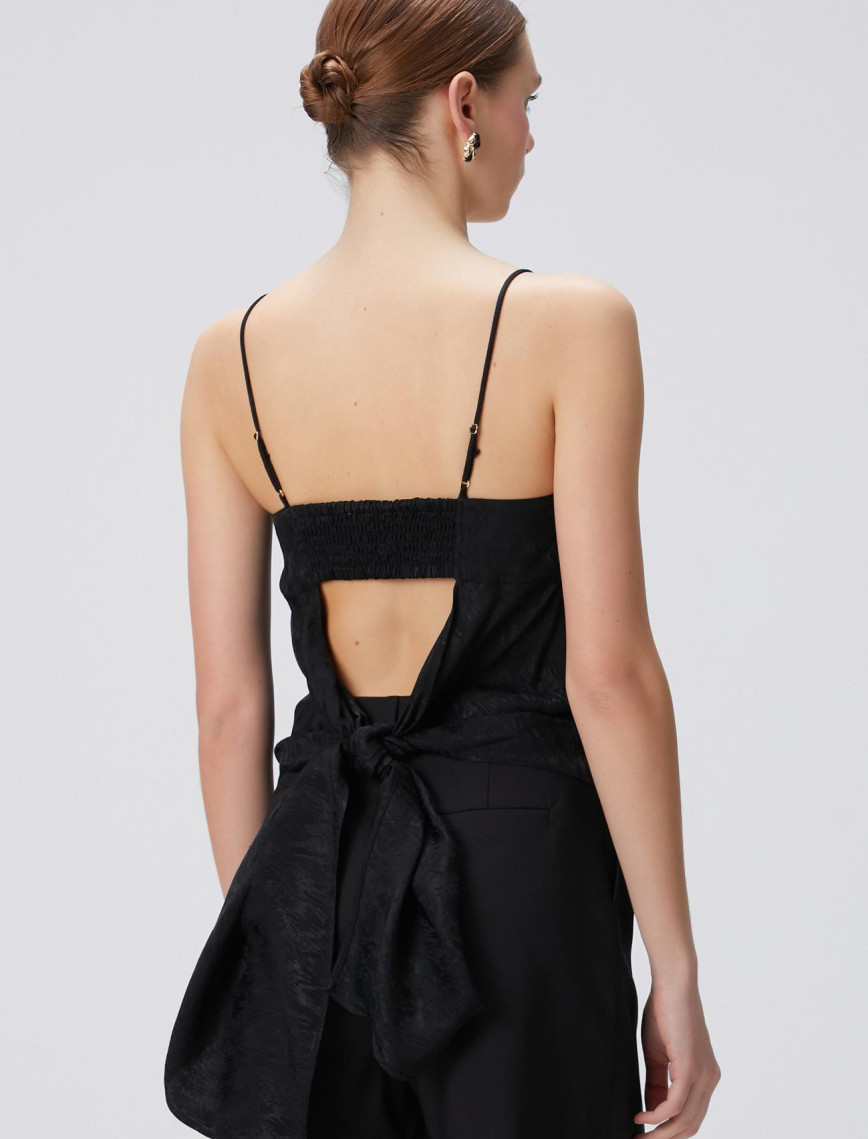 Network Kadın Siyah Crop Bluz Network Kadın Siyah Crop Bluz