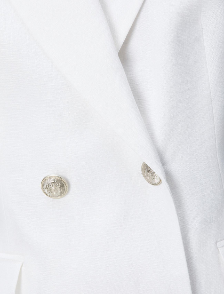 Network Kadın Beyaz Keten Ceket Network Kadın Beyaz Keten Ceket