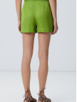 Network Kadın Fıstık Yeşili Keten Karışımlı Şort Network Kadın Fıstık Yeşili Keten Karışımlı Şort