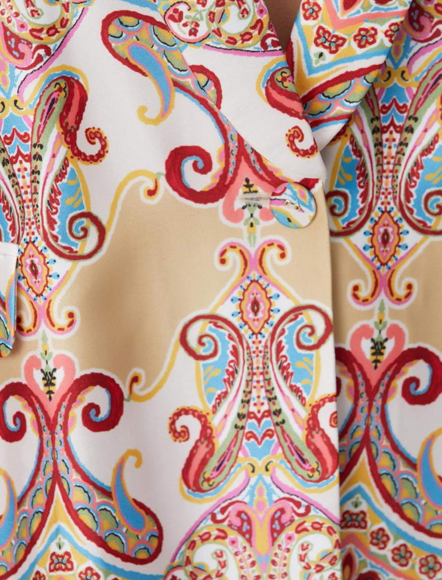 Network Kadın Bej Şal Desenli Ceket Network Kadın Bej Şal Desenli Ceket