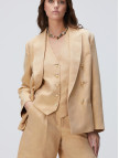 Network Kadın Limited Açık Bej Keten Karışımlı Ceket Network Kadın Limited Açık Bej Keten Karışımlı Ceket