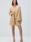 Network Kadın Limited Açık Bej Keten Karışımlı Ceket Network Kadın Limited Açık Bej Keten Karışımlı Ceket