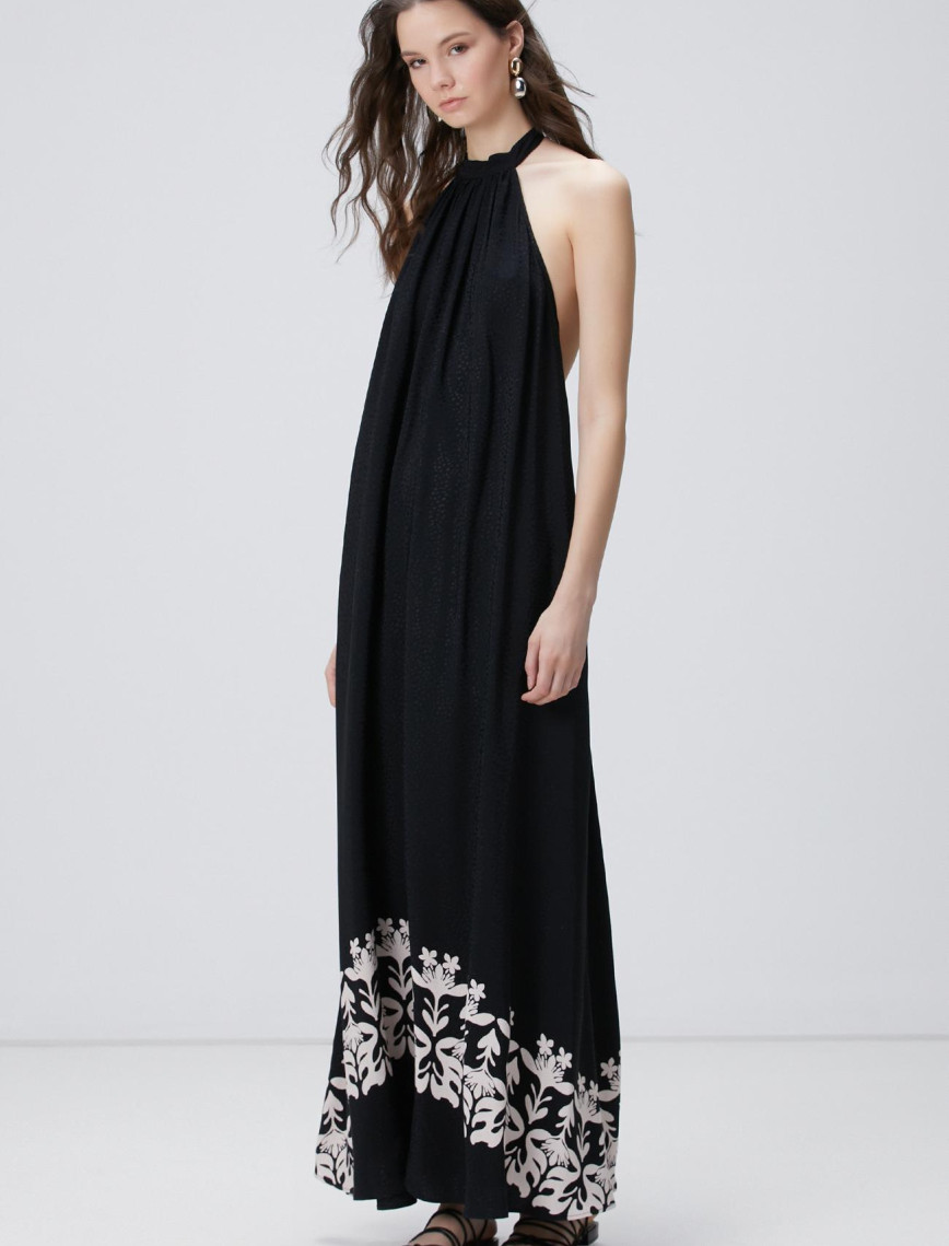 Network Kadın Siyah Maxi Elbise
