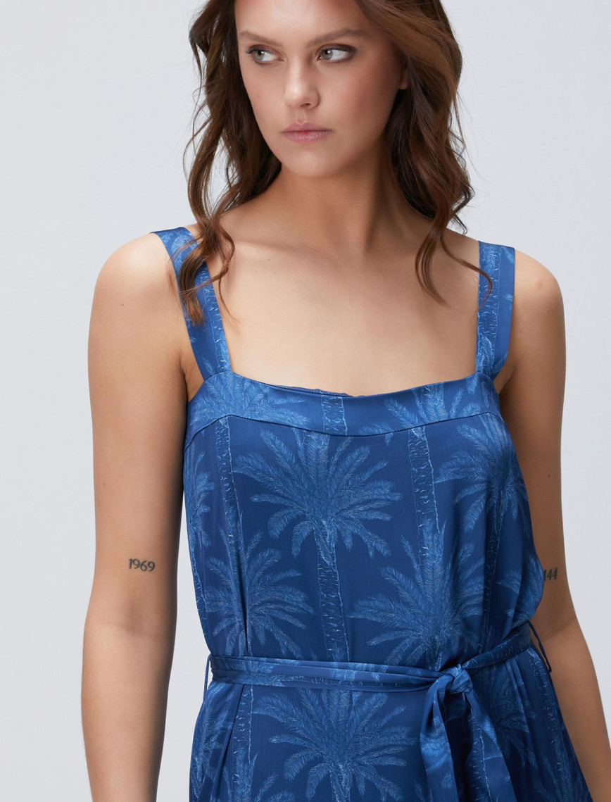 Network Kadın Lacivert Maxi Elbise