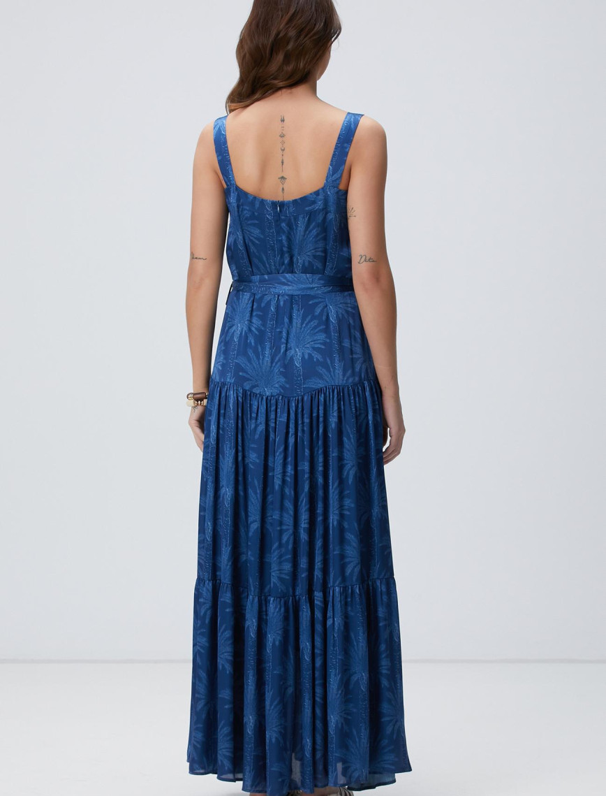 Network Kadın Lacivert Maxi Elbise