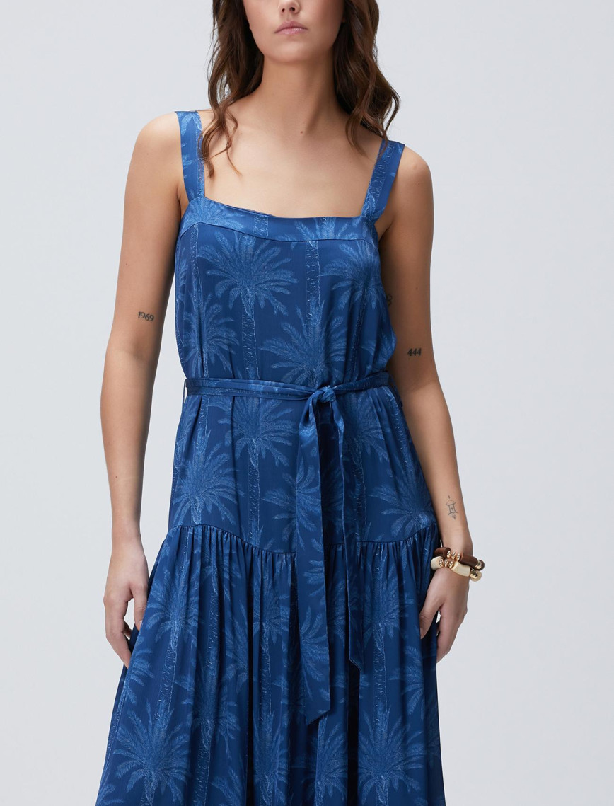 Network Kadın Lacivert Maxi Elbise