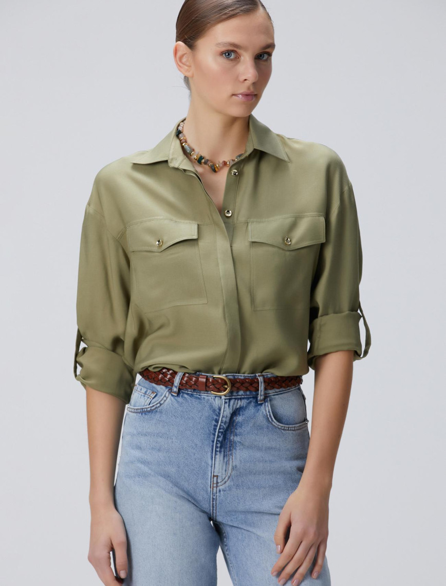 Network Kadın Haki Gömlek Network Kadın Haki Gömlek
