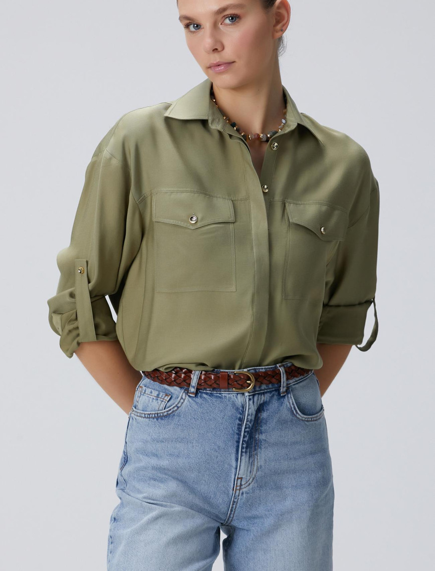 Network Kadın Haki Gömlek Network Kadın Haki Gömlek