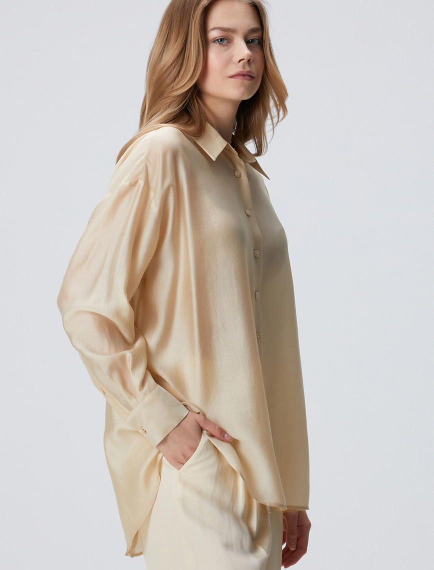 Network Kadın Limited Bej Gömlek Network Kadın Limited Bej Gömlek