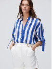 Network Kadın Lacivert Beyaz Çizgili Gömlek Network Kadın Lacivert Beyaz Çizgili Gömlek
