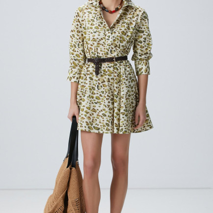 Network Kadın Yeşil Leopar Desenli Elbise Network Kadın Yeşil Leopar Desenli Elbise