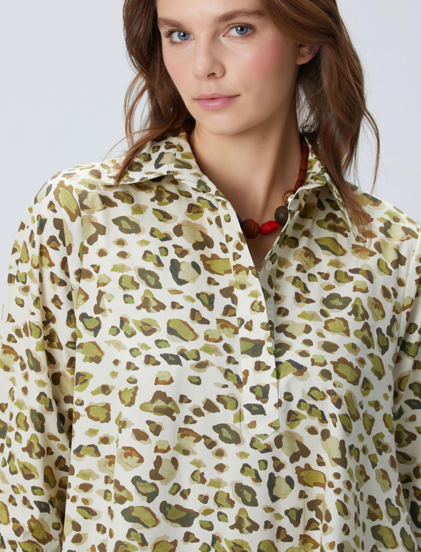 Network Kadın Yeşil Leopar Desenli Elbise