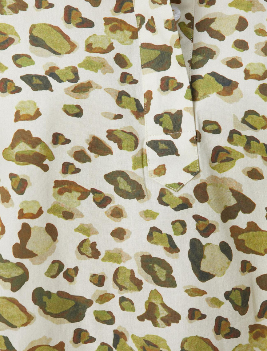 Network Kadın Yeşil Leopar Desenli Elbise