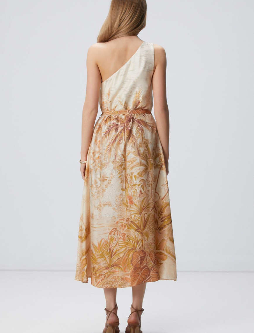 Network Kadın Limited Sarı İpek Karışımlı Elbise