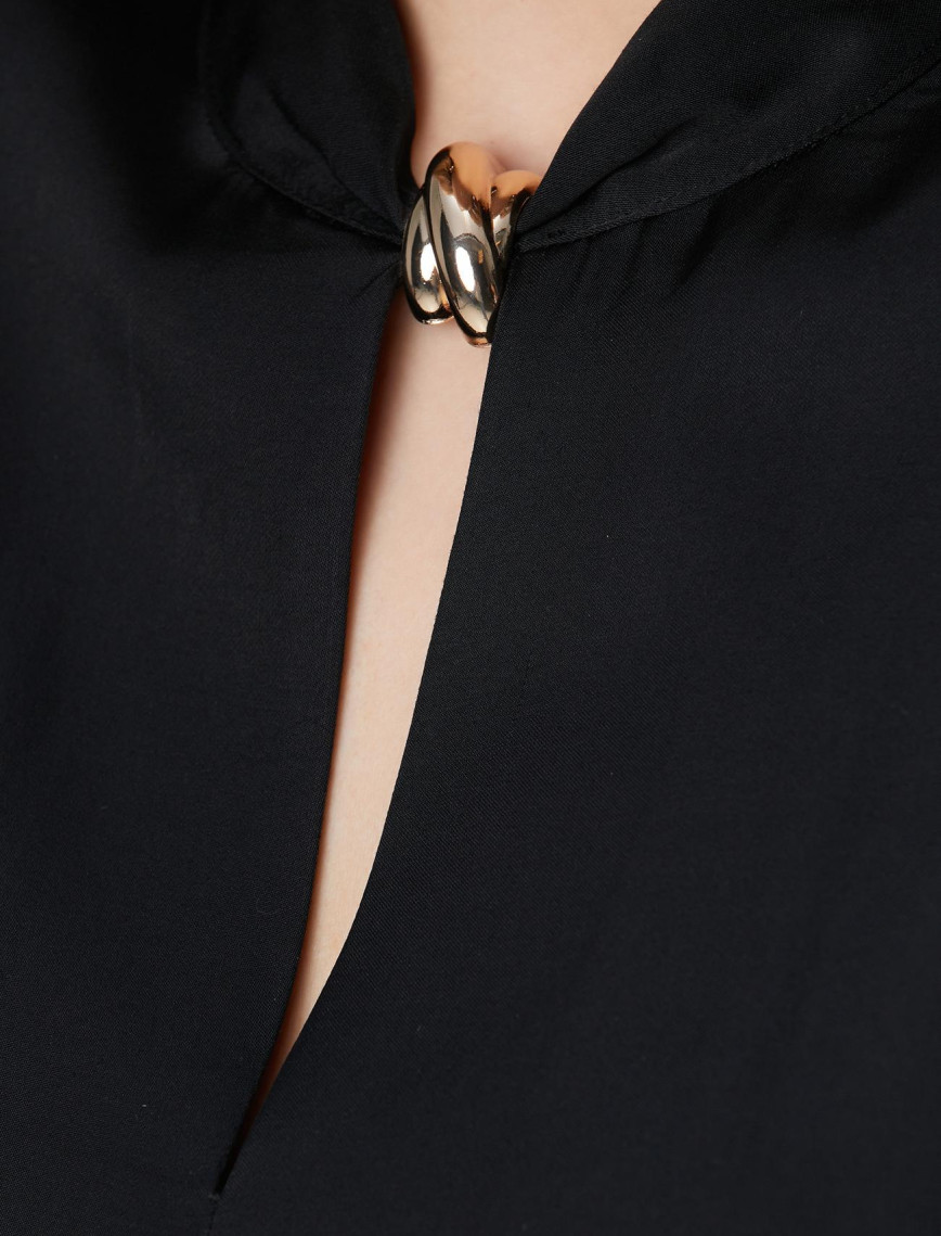 Network Kadın Siyah Midi Boy Elbise