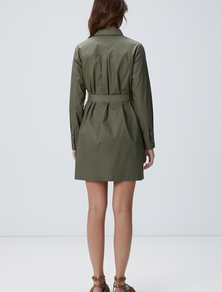 Network Kadın Haki Mini Elbise