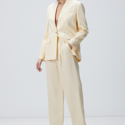 Network Kadın Limited Vanilya Keten Karışımlı Pantolon