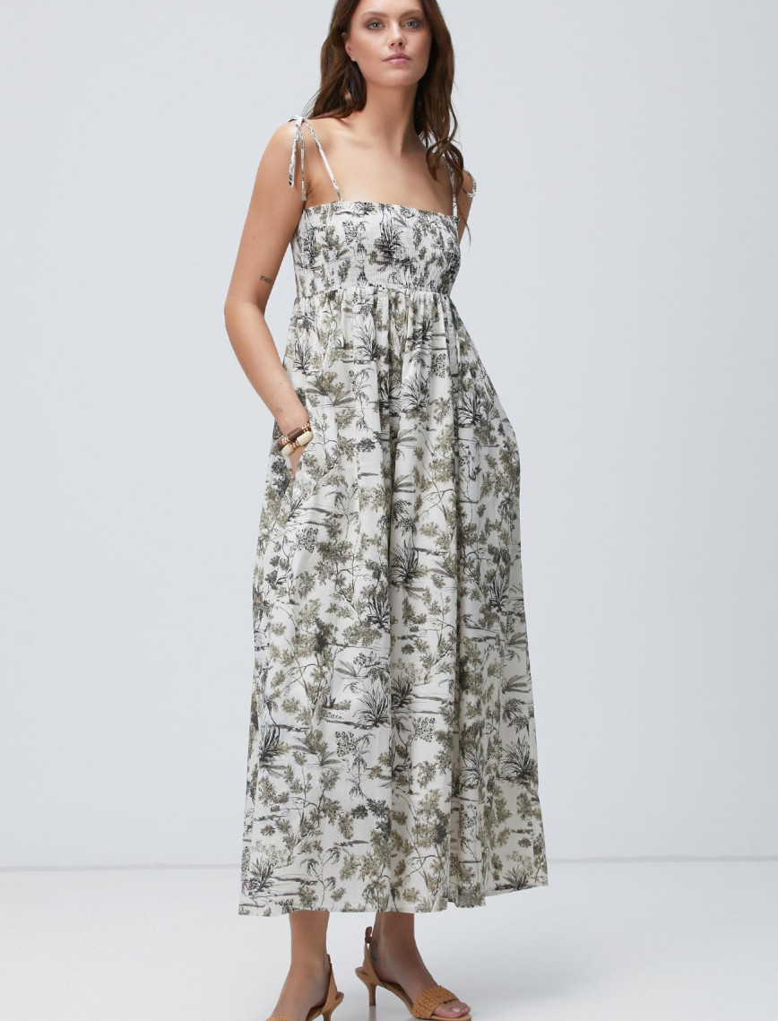 Network Kadın Haki Desenli Elbise