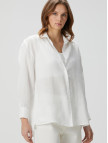 Network Kadın Beyaz Keten Gömlek Network Kadın Beyaz Keten Gömlek