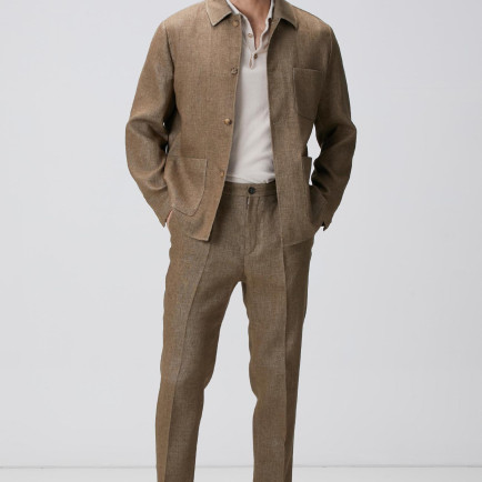 Network Erkek Camel Keten Karışımlı Pantolon Network Erkek Camel Keten Karışımlı Pantolon