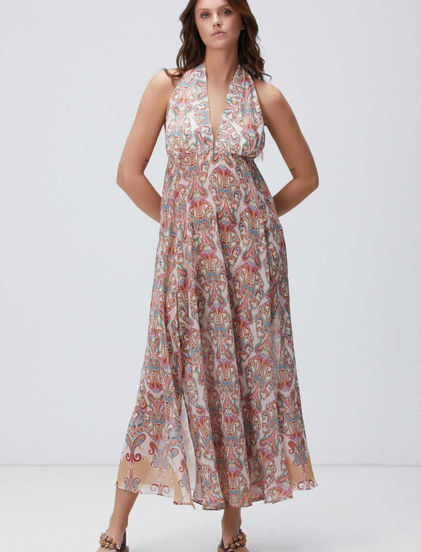 Network Kadın Bej Plaj Elbisesi