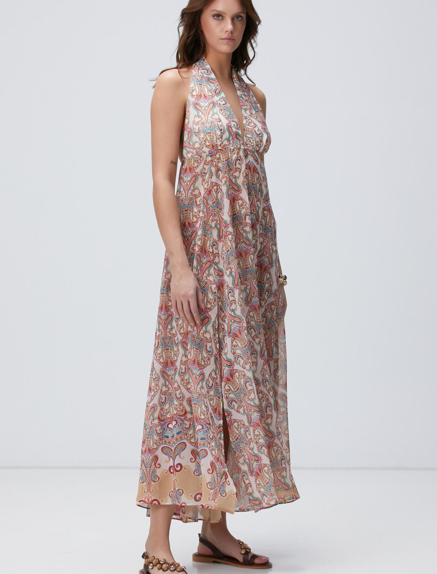 Network Kadın Bej Plaj Elbisesi