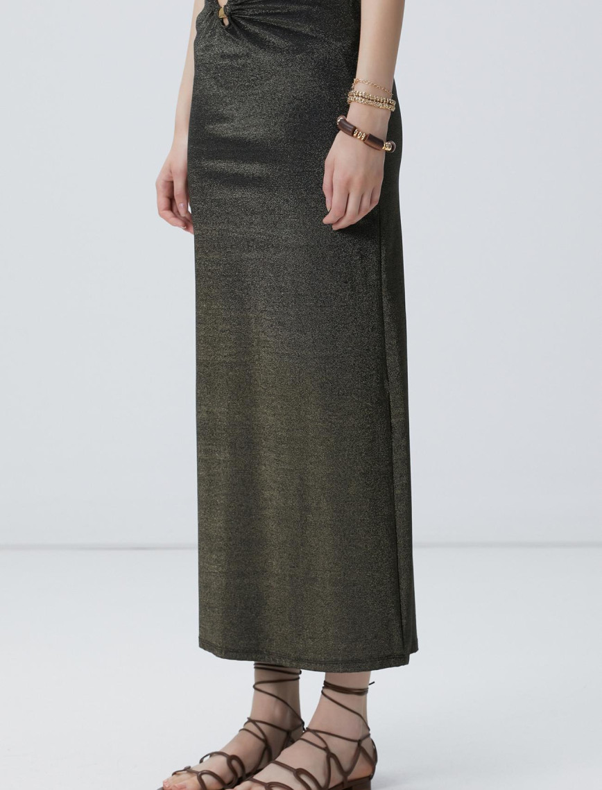 Network Kadın Siyah Gold Maxi Plaj Etek Network Kadın Siyah Gold Maxi Plaj Etek