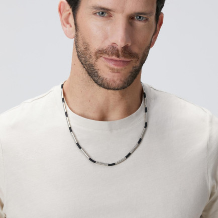 Silver Gümüş Rengi Hematit Erkek Kolye Silver Gümüş Rengi Hematit Erkek Kolye