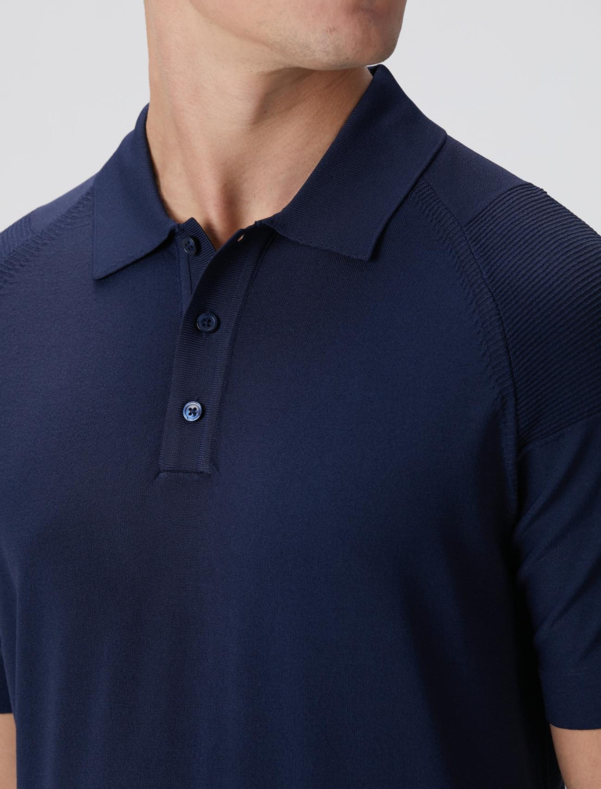 Network Erkek N-Tech Lacivert Polo Yaka Triko Kazak