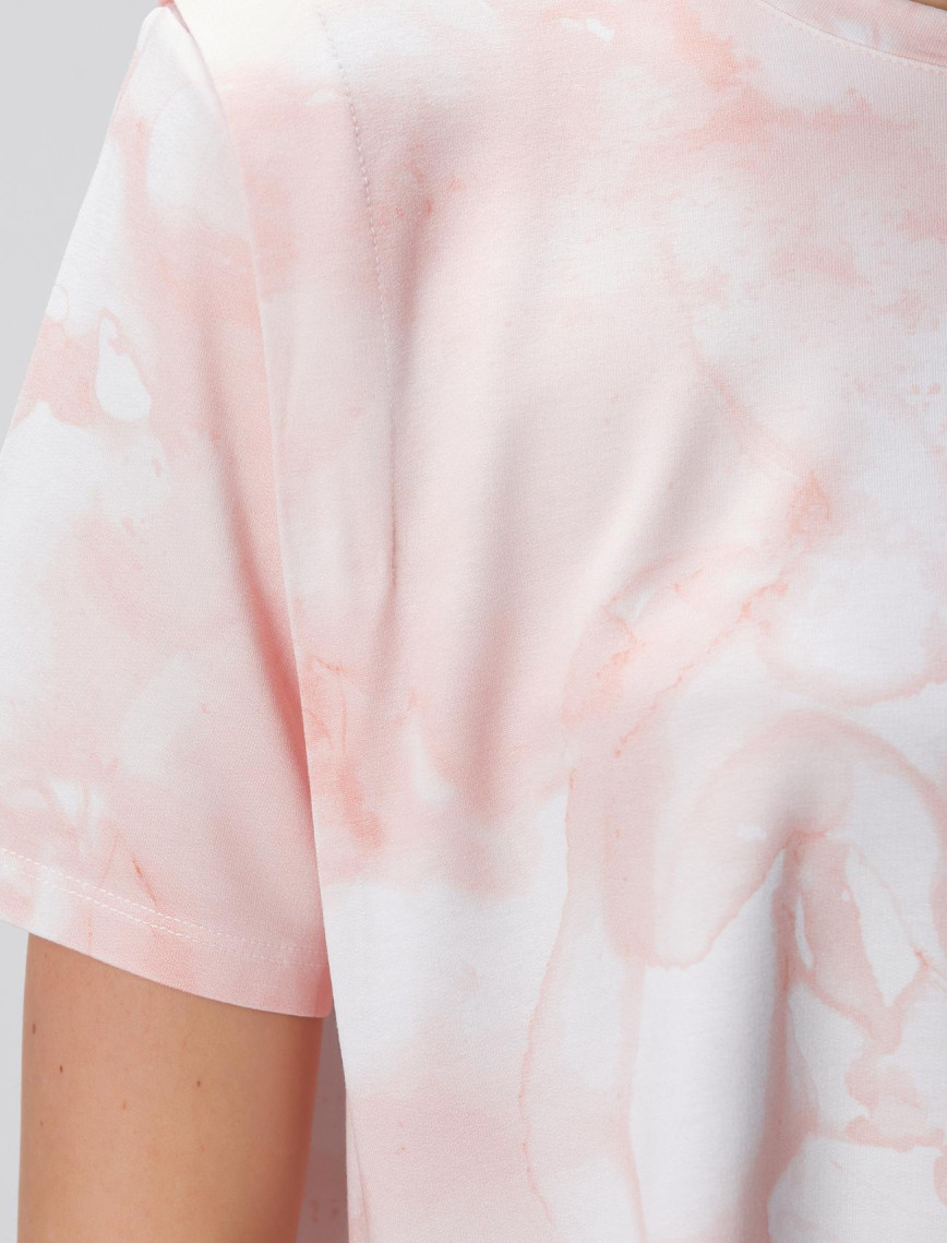 Network Kadın N-Tech Pembe Batik Desenli T-shirt Network Kadın N-Tech Pembe Batik Desenli T-shirt