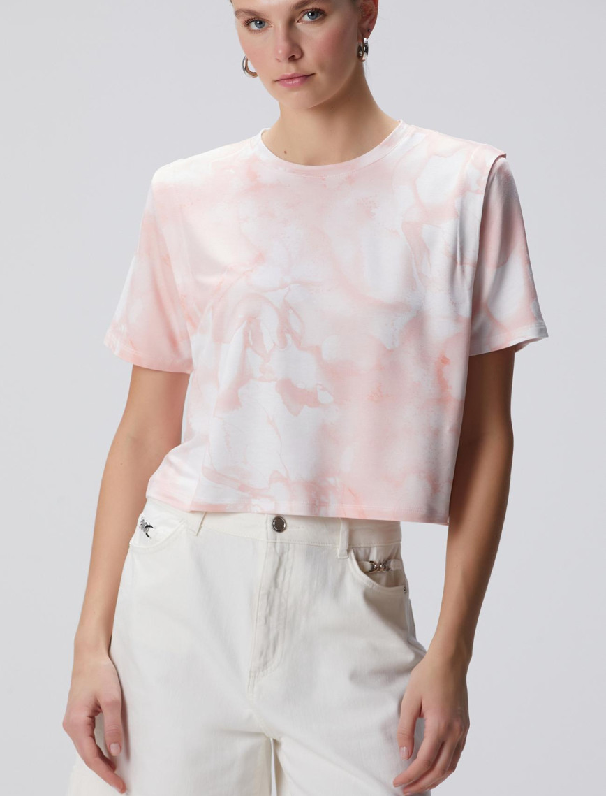 Network Kadın N-Tech Pembe Batik Desenli T-shirt Network Kadın N-Tech Pembe Batik Desenli T-shirt