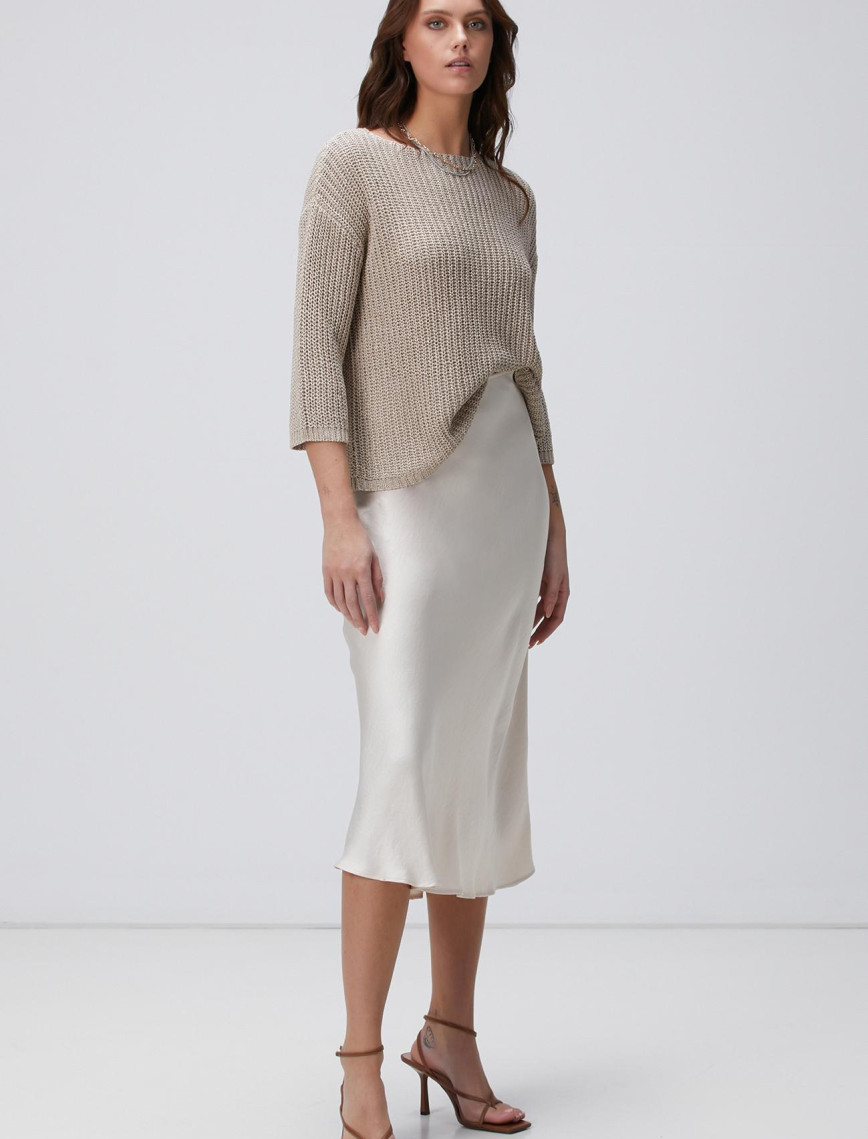 Network Kadın Açık Bej Maksi Etek Network Kadın Açık Bej Maksi Etek