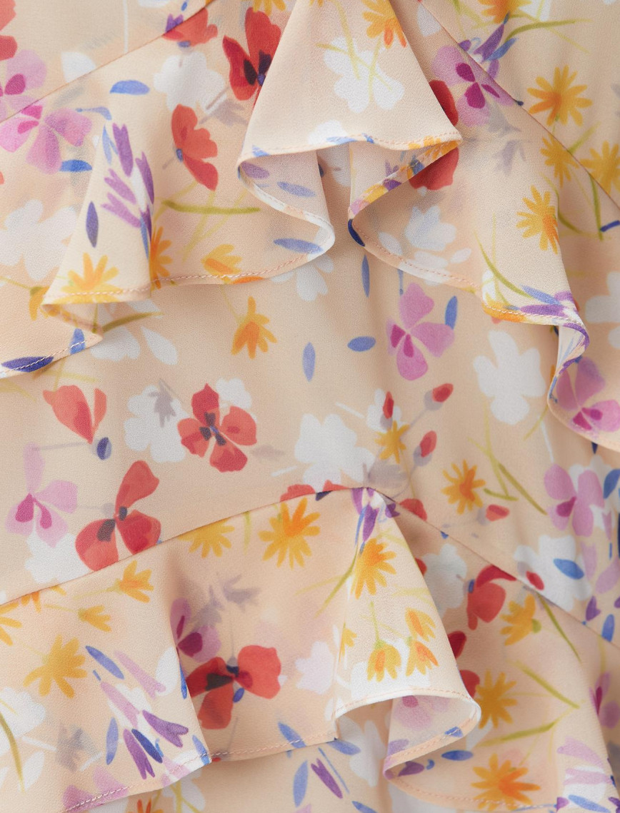 Network Kadın Çok Renkli Desenli Mini Elbise